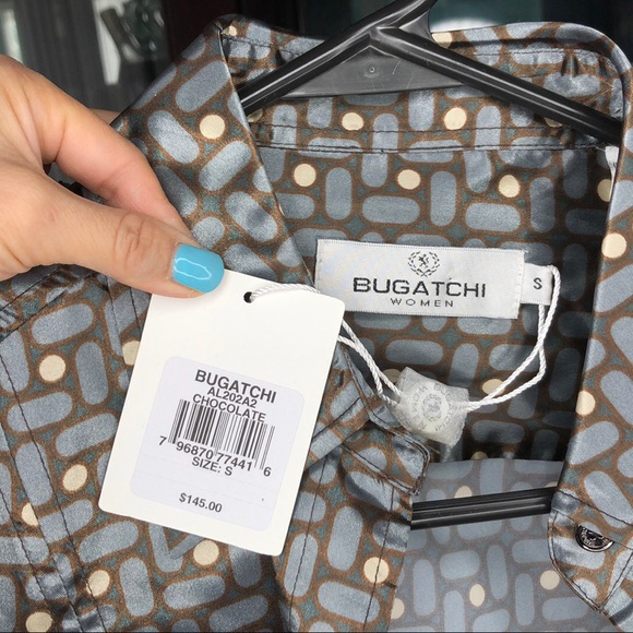NWT Women Bugatchi Button down Shirt Sz S - Picture 3 of 5